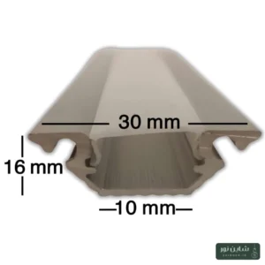 پروفیل آلومینومی لاینی لبه دار (کنجی) سایز ۱۶*۱۰